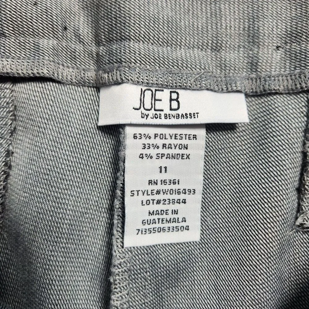 Joe B Dress Pants Women 11 Gray Mid Rise Bootcut Lightweight